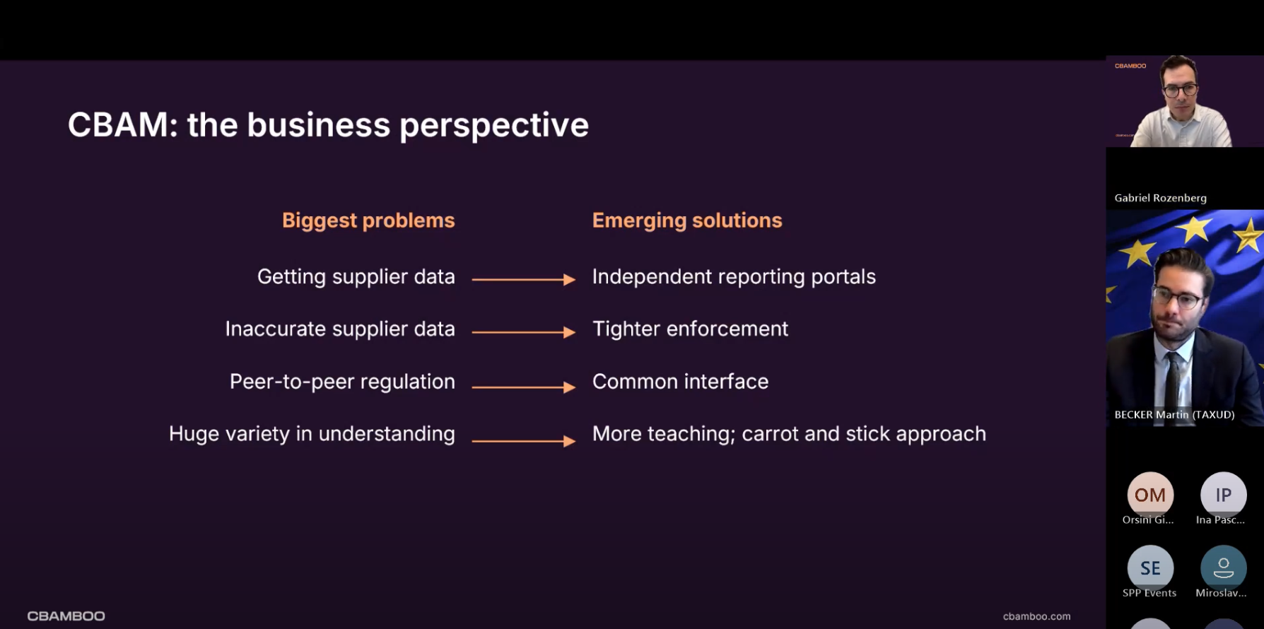 Martin Becker and Gabriel Rozenberg webinar