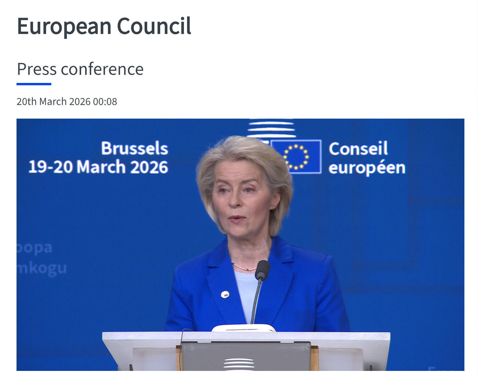 European Council meeting
